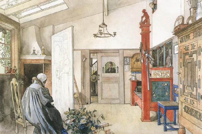 Carl Larsson The Other Half of the Studio china oil painting image